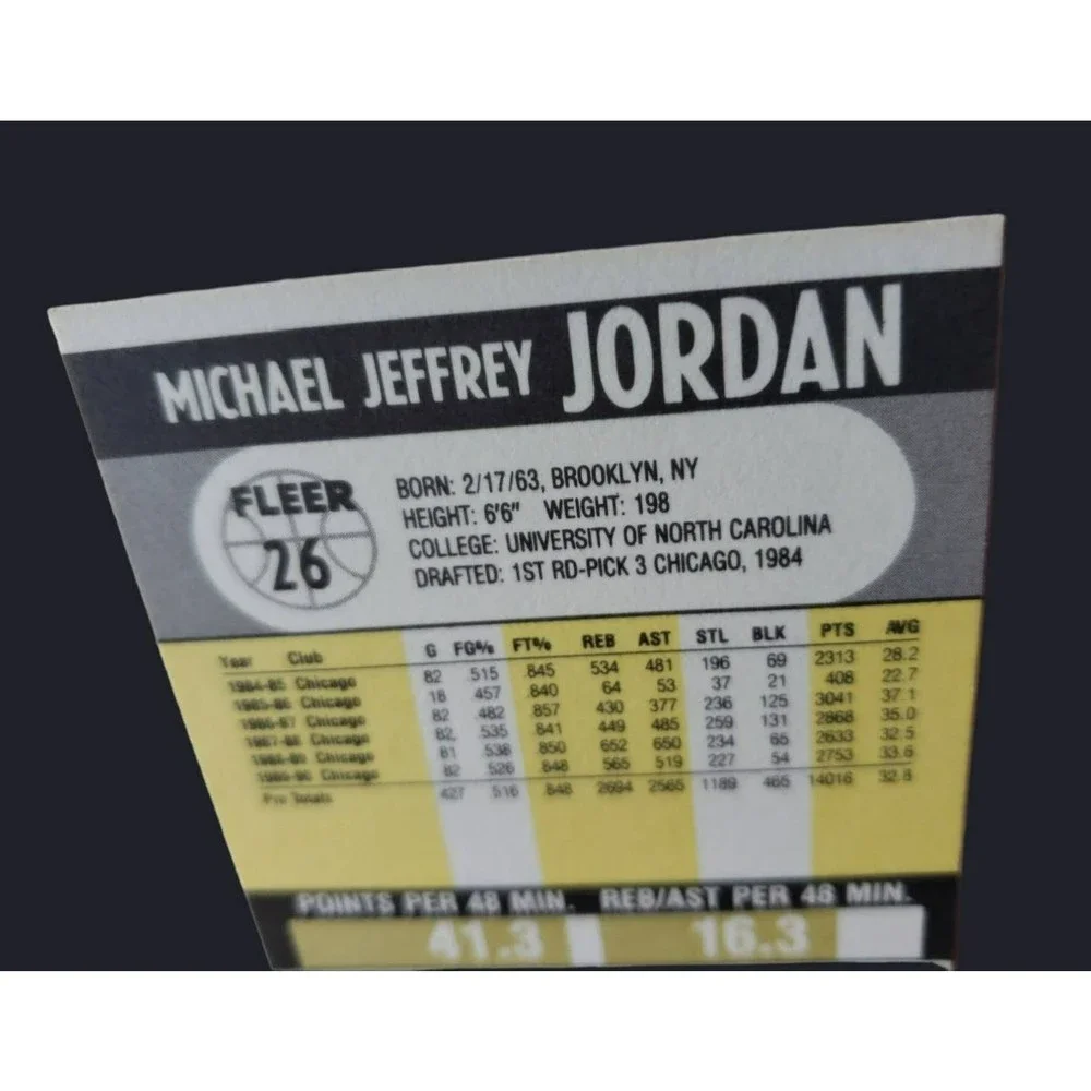 2X MICHAEL JORDAN NBA Hoops 89 AllStar Game #21 & 90-91 Fleer #26 Chicago Bulls